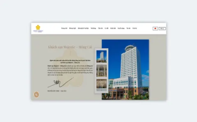 Thiết kế web Khách sạn Majestic Móng Cái, Quảng Ninh